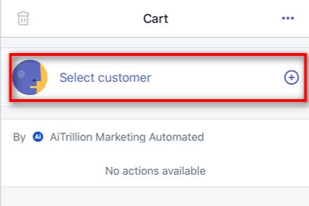 Tap on select customer option