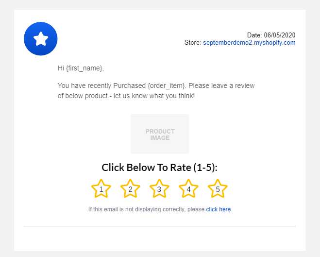 Review email
