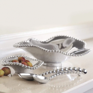 Pearled Wavy Large Serving Bowl