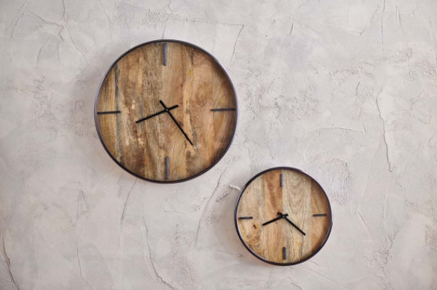 Mango Wood Clock