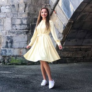 yellow cotton dress