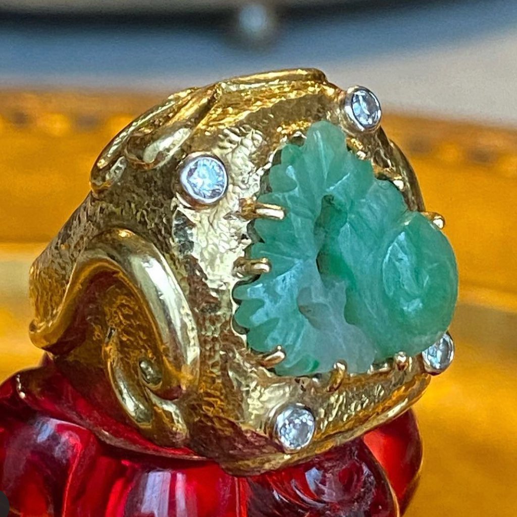 women ring with stone