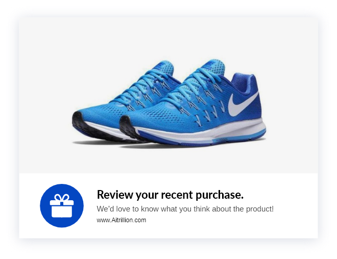 Review your recent purchase.