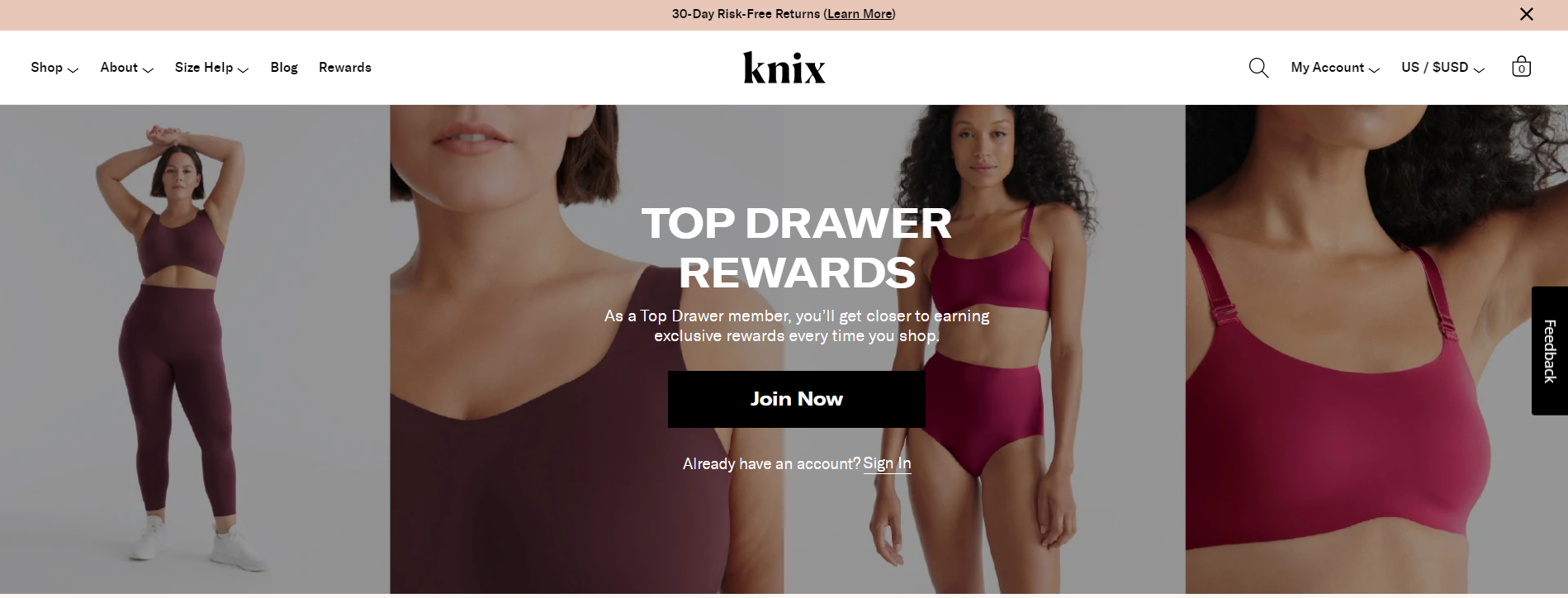 Knix intimate apparel brand