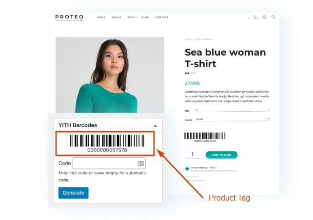 Barcode product tag