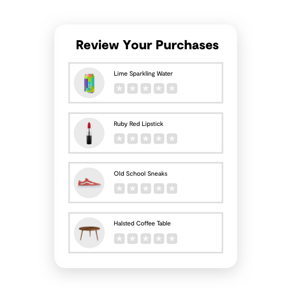 popup for collecting review