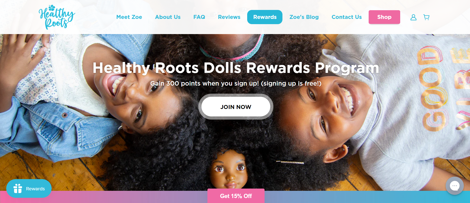 Healthy Roots Dolls Rewards program