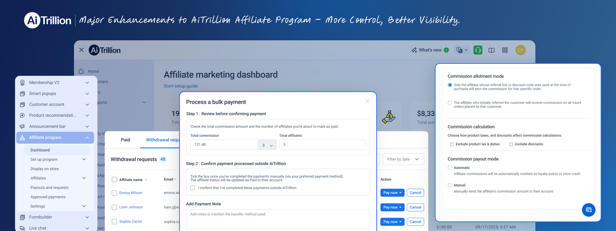 Major Enhancements to AiTrillion Affiliate Program – More Control, Better Visibility