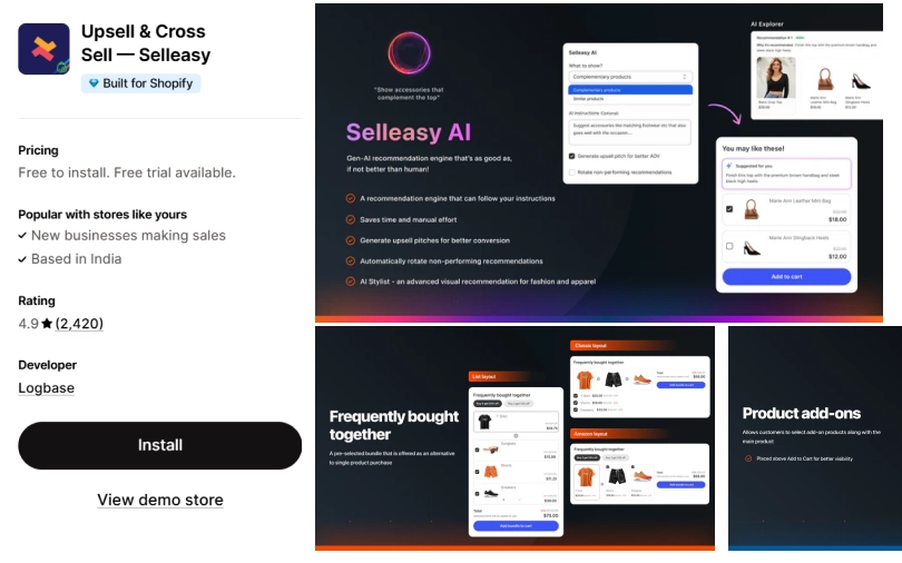 Upsell-Cross-Sell-Selleasy-Shopify-app