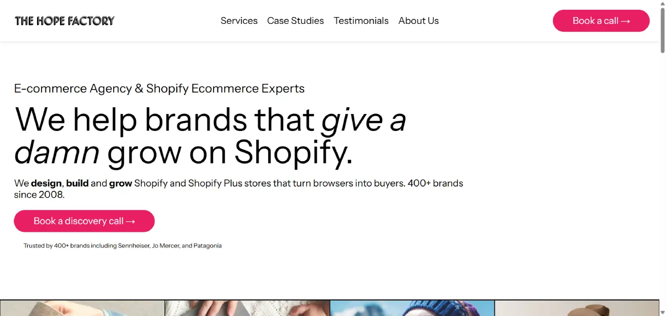 Best Shopify E commerce Agency Australia The Hope Factory