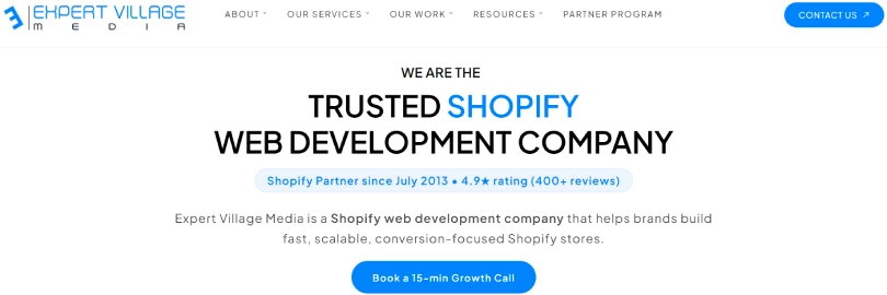 Expert-Village-Media-USA-Shopify-agency