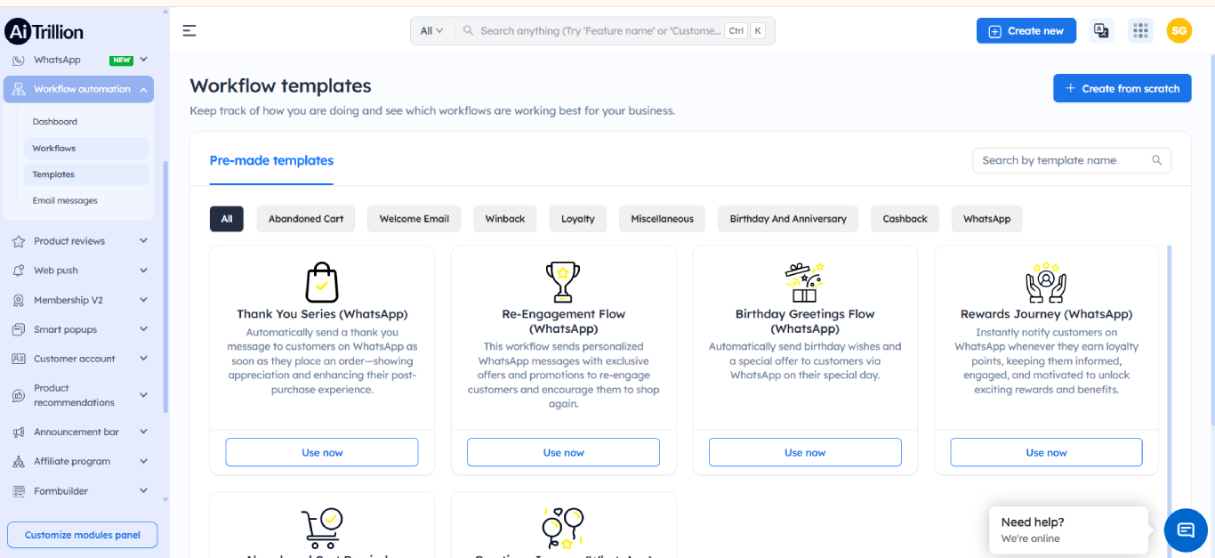 Create Shopify automated retention flows