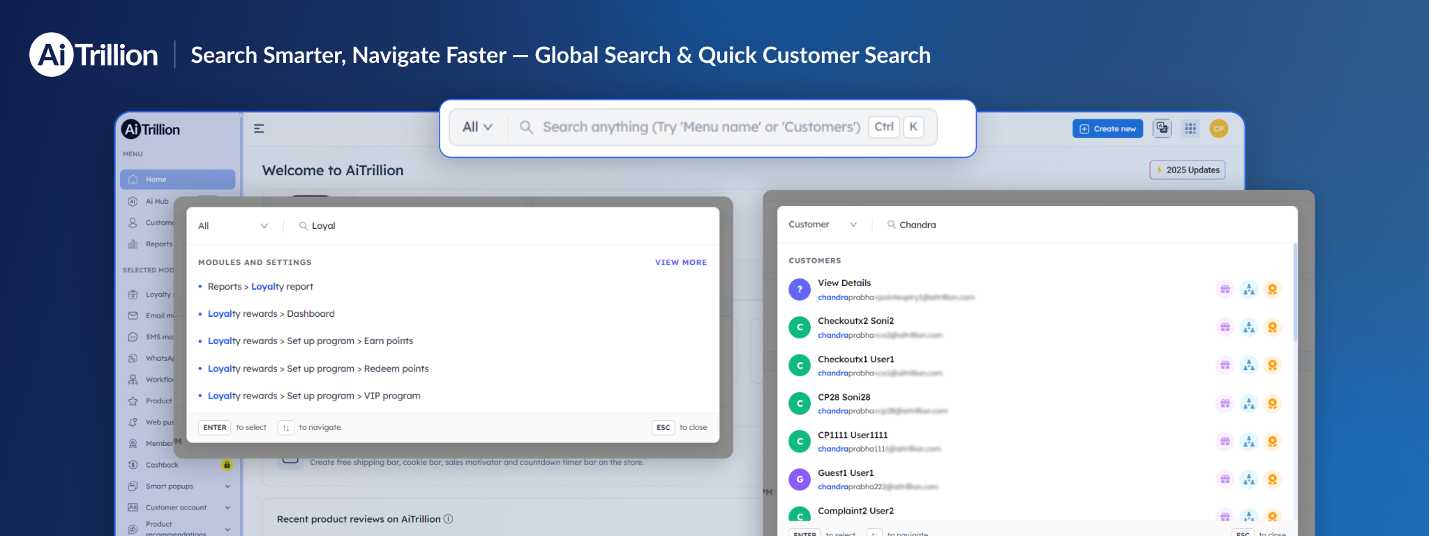 Search Smarter, Navigate Faster — Introducing Global Search & Quick Customer Search