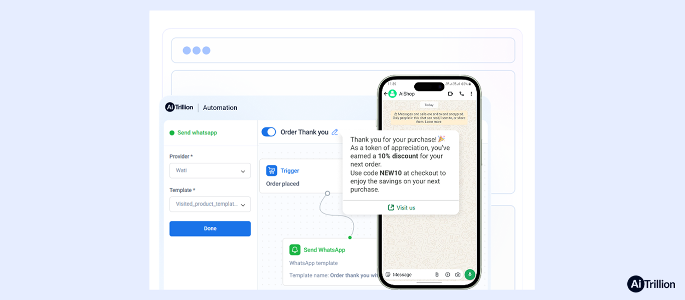 Shopify whatsapp marketing automation