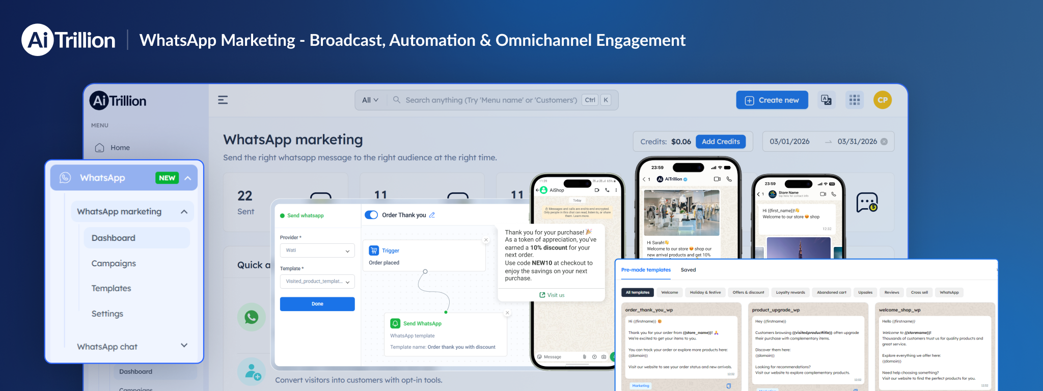 WhatsApp Marketing Now Live in AiTrillion – Broadcast, Automation & Omnichannel Engagement
