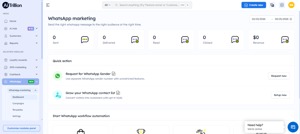 marketing automation dashboard
