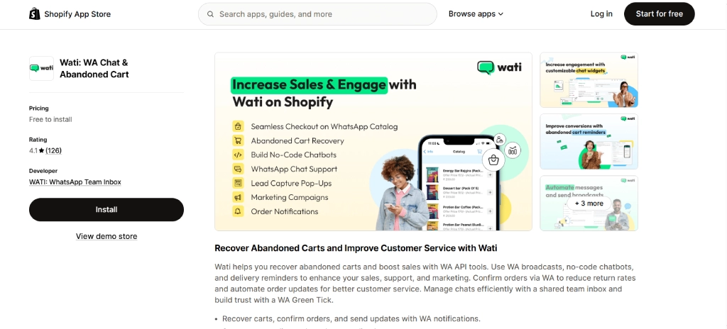 Shopify whatsapp api apps
