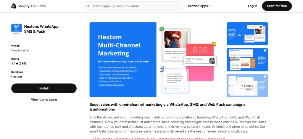 Shopify whatsapp broadcast apps
