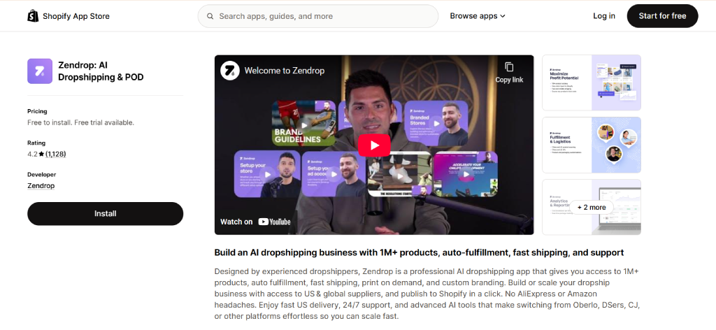 zendrop dropshipping shopify tool