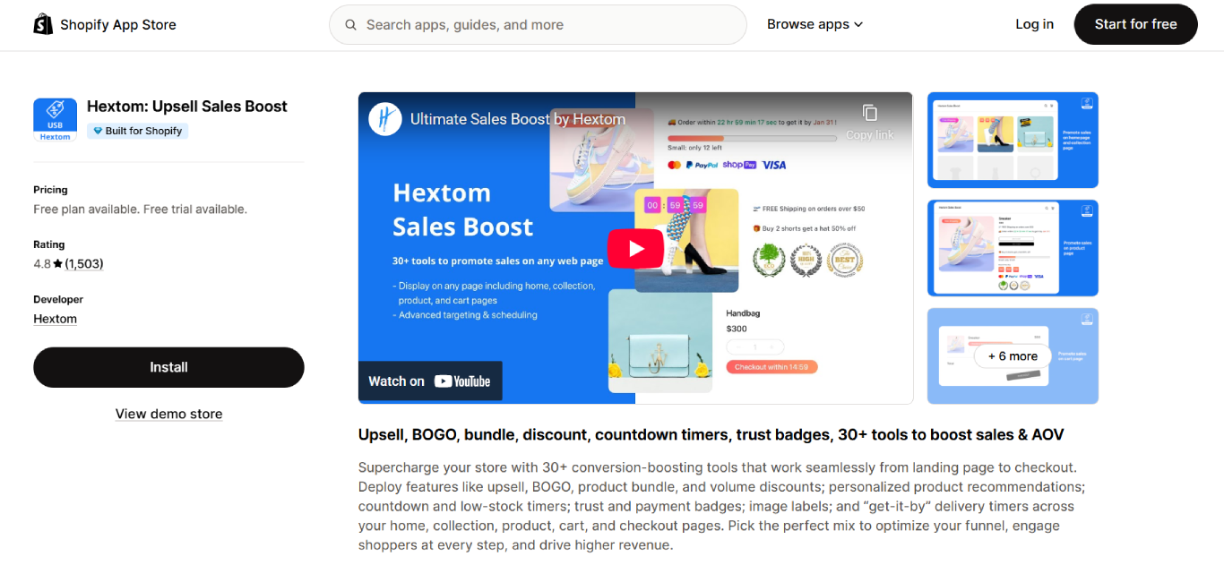 Hextom shopify marketing apps