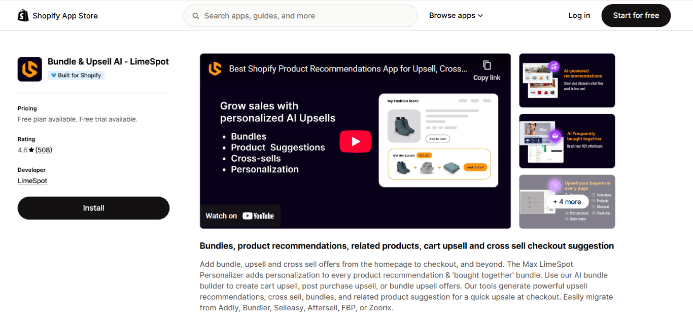LimeSpot high converting shopify apps