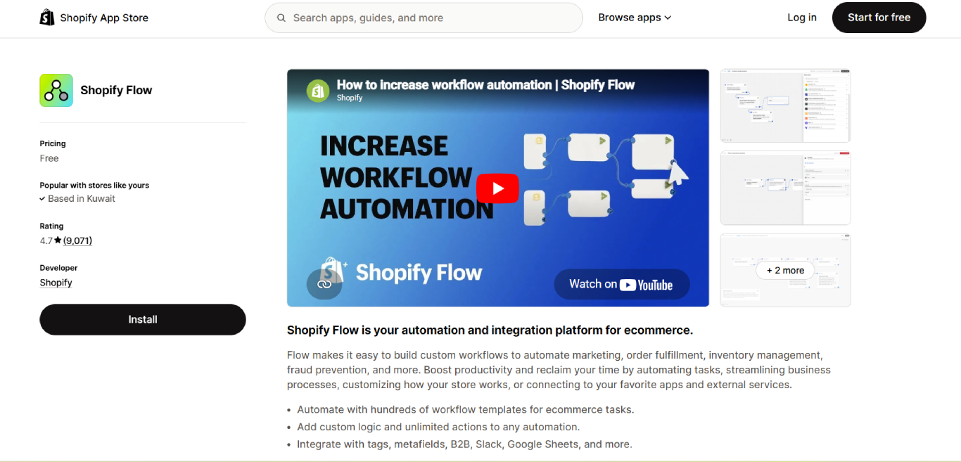 Shopify flow top sales apps