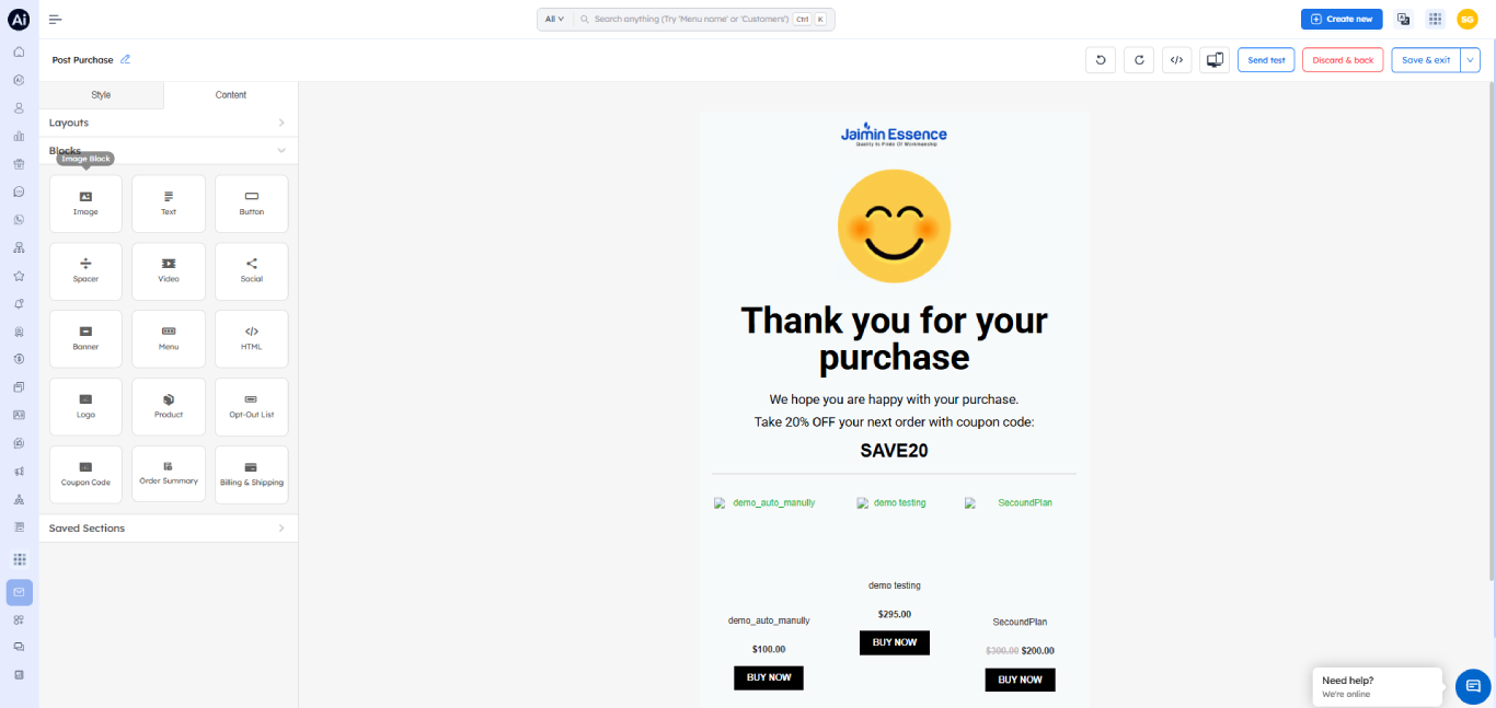 post purchase email automation