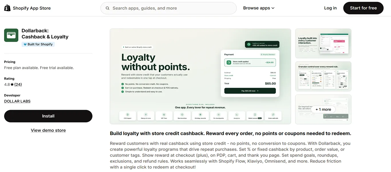 dollarback cashback loyalty app