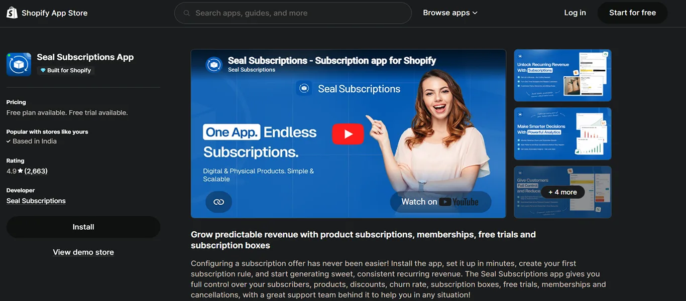 seal subscriptions shopify app review