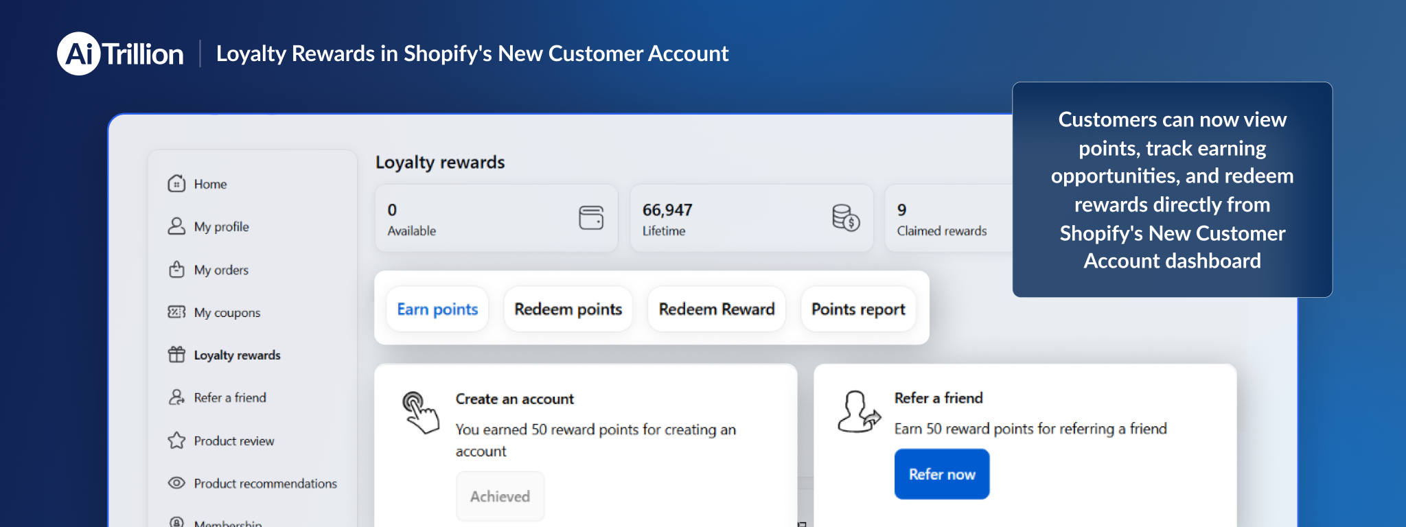 Loyalty Rewards Now Accessible from Shopify's New Customer Account