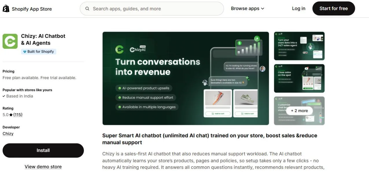 ai agent chatbot shopify conversational commerce