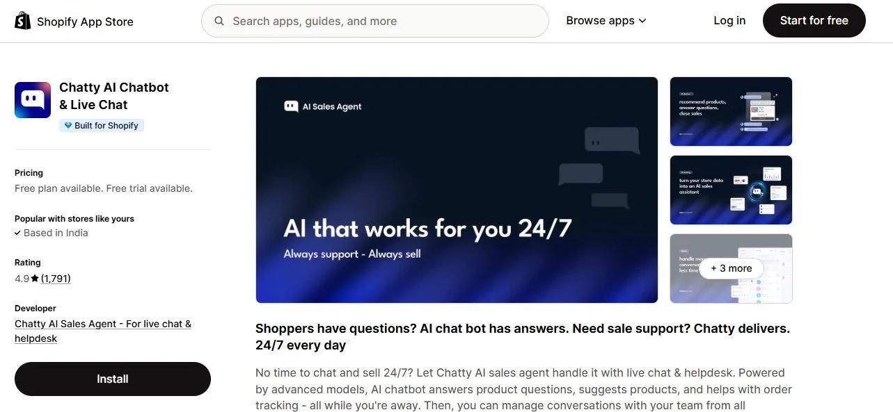 ai sales chatbot shopify product recommendations