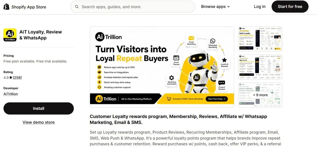 aitrillion best AI chatbot apps on Shopify