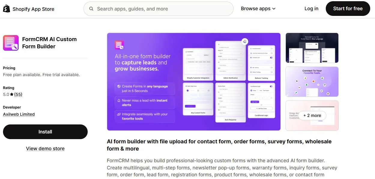 formcrm ai form builder