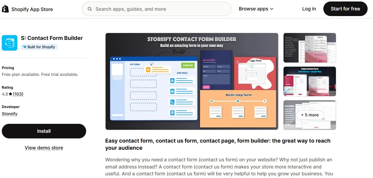 s contact form tool