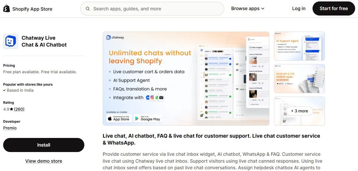 shopify live chat customer messaging dashboard