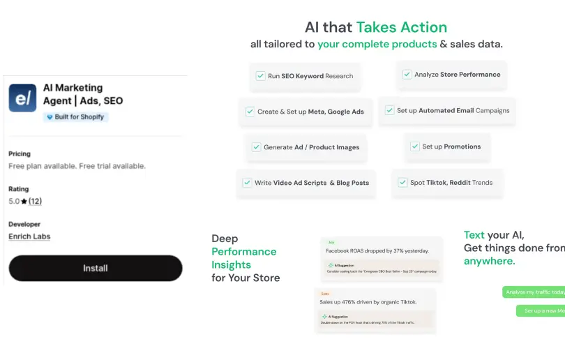 ai marketing agent shopify seo app