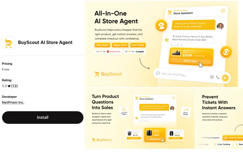 buyscout ai sales agent shopify