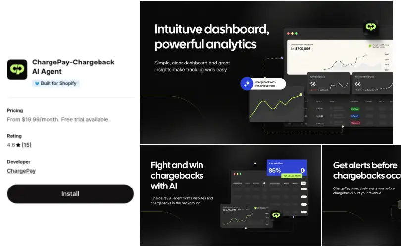 chargepay ai chargeback agent shopify