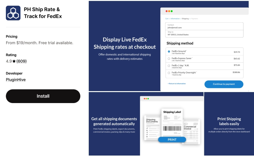 ph ship rate track fedex shopify app