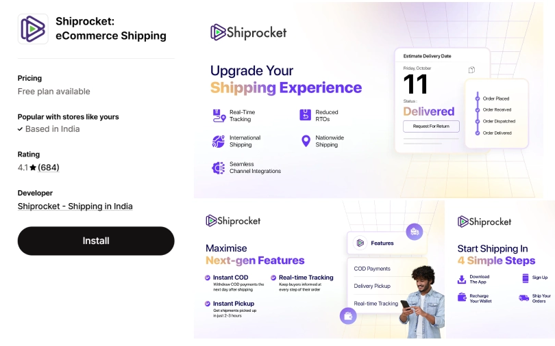 shiprocket shopify shipping app