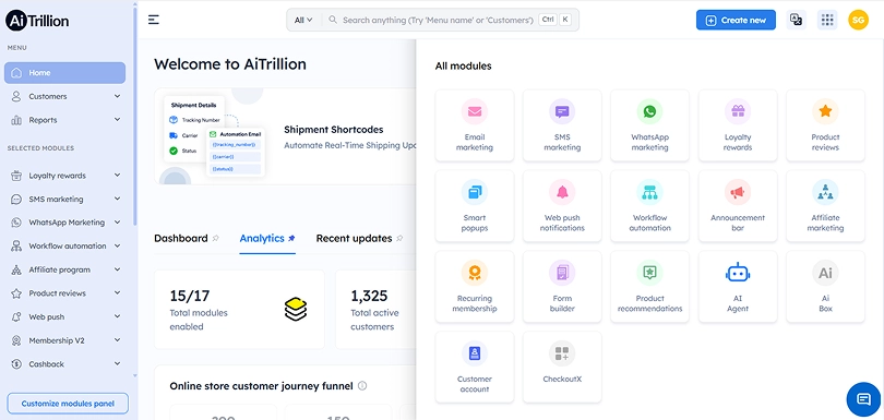 shopify customer retention aitrillion