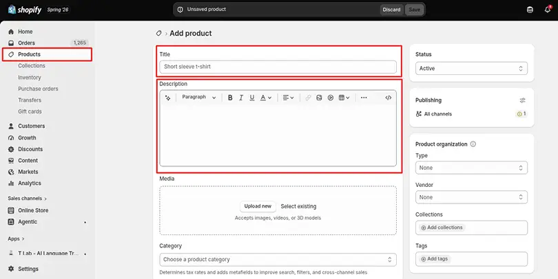 shopify product data ai shopping optimization