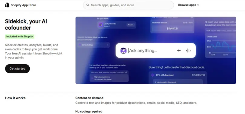shopify sidekick ai assistant