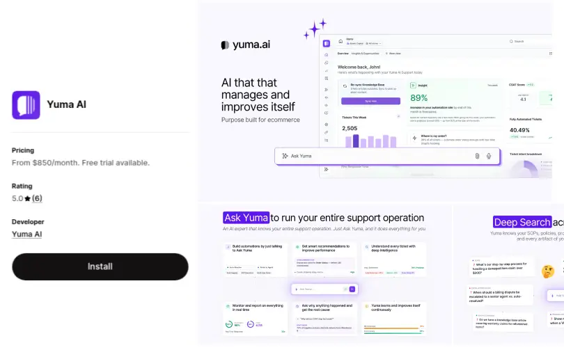 yuma ai shopify customer support