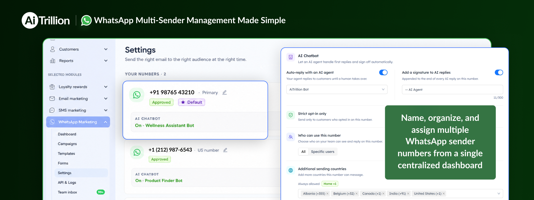 Manage Multiple WhatsApp Senders from One Dashboard