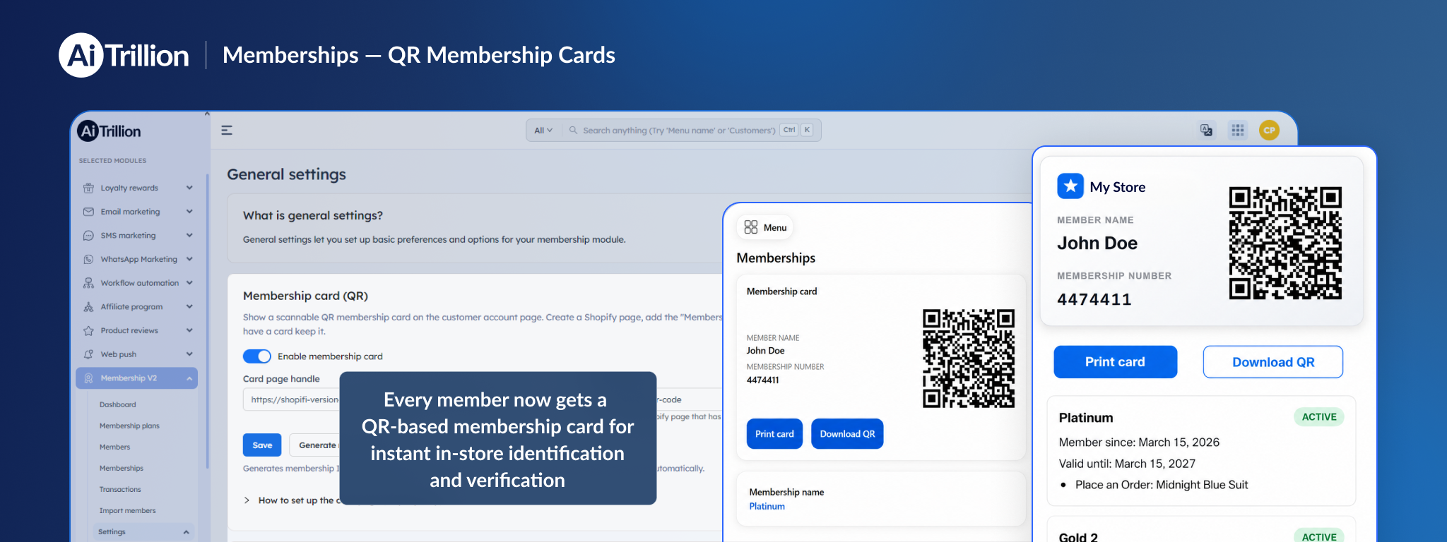 Enhanced Membership Experience with QR Membership Cards