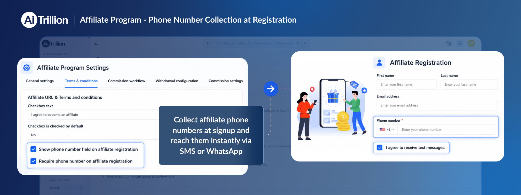 Collect Phone Numbers During Affiliate Registration