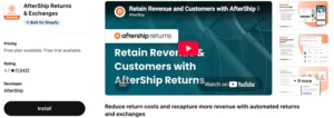 aftership returns exchanges shopify app