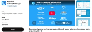 appstle subscriptions shopify app